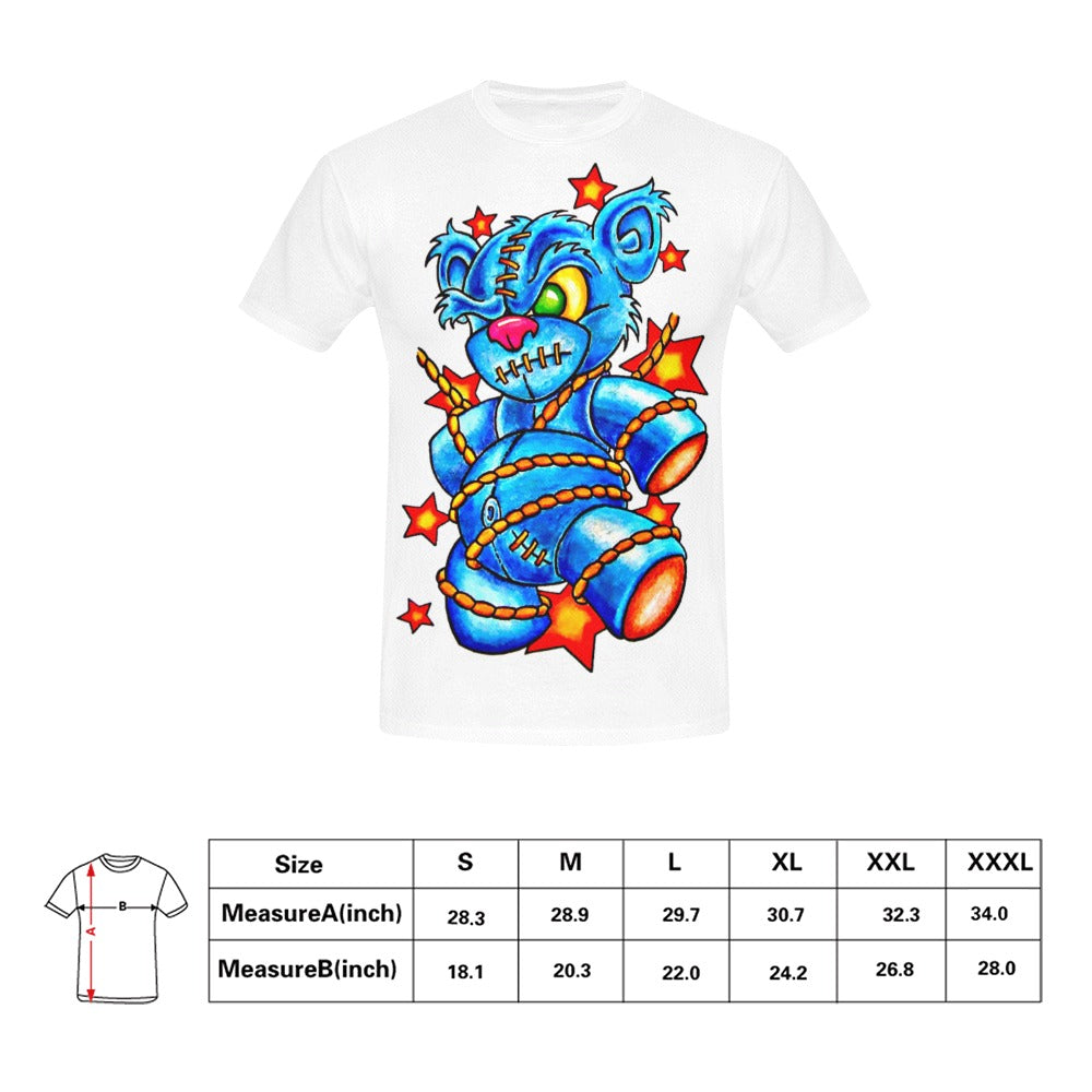 Blue Stitch Bear - Men's T-Shirt