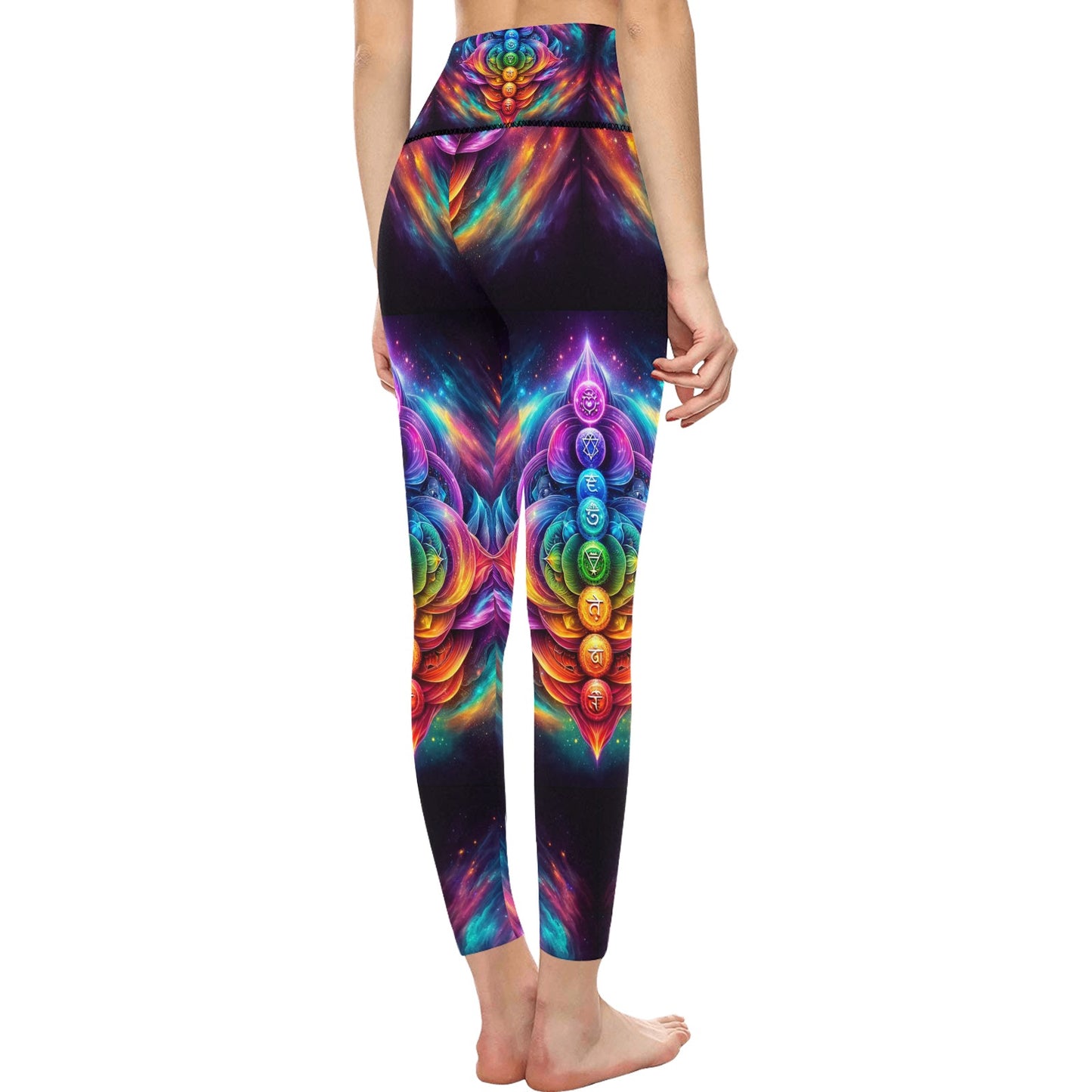 Energetic Chakras - Women's High-Waisted Leggings