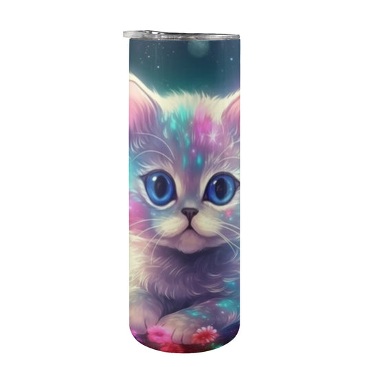 Neon Kitty - 20oz Tall Skinny Stainless-Steel Tumbler