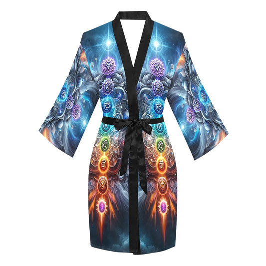 Energetic Chakras - Long Sleeve Kimono Robe