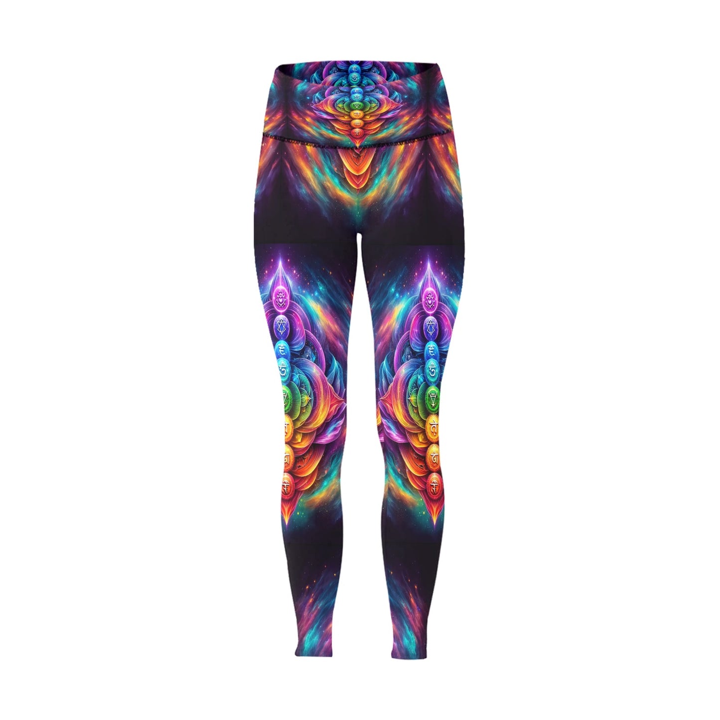 Energetic Chakras - Women's High-Waisted Leggings