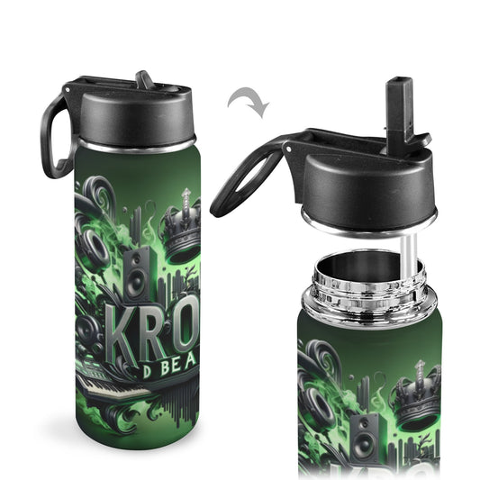 Kroam D "K-Style" - 18oz Insulated Water Bottle with Straw Lid