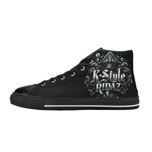 K-Style Ridaz - Black Men’s Classic High Top Canvas Shoes
